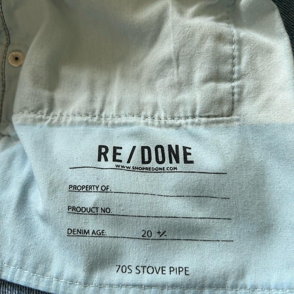 Re/Done 70’s Stove Pipe Ankle Jeans - Picture 6 of 7